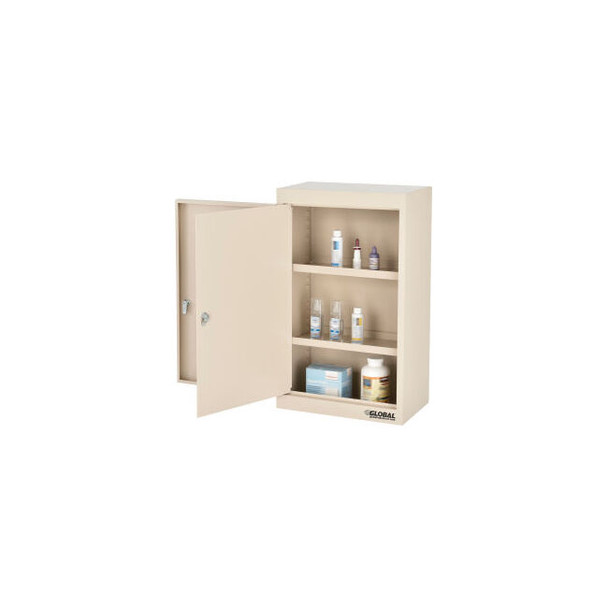 Global Industrial Large Narcotics Cabinet Double Door/Double Lock 18""W x 10""D