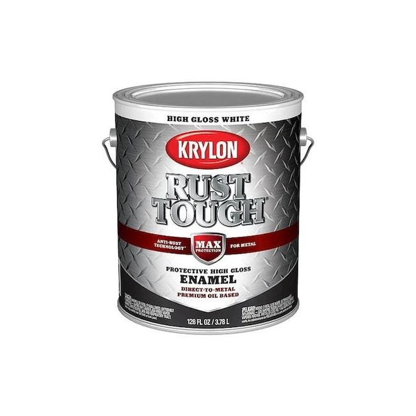 Krylon Rust Tough Enamel,White,Gloss,1G K09729008