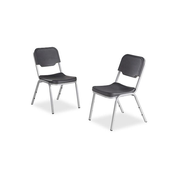 Iceberg Rough n Ready Stack Chair, Charcoal, Up to 300lbs, 4 PK 64117