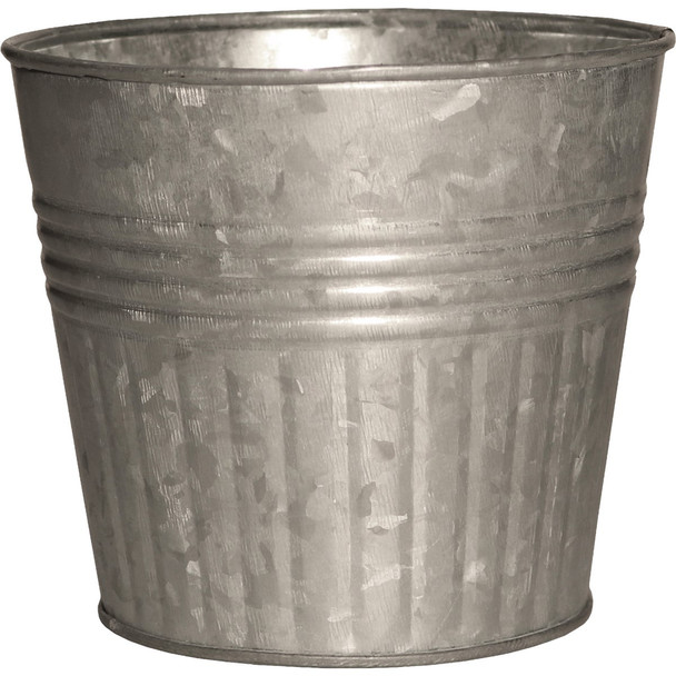 Headwind Consumer Products 4 In. Galvanized Round Planter MPT01190