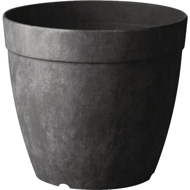 Novelty StoneArt Dolce 10 In. Black Round Planter 03108.05