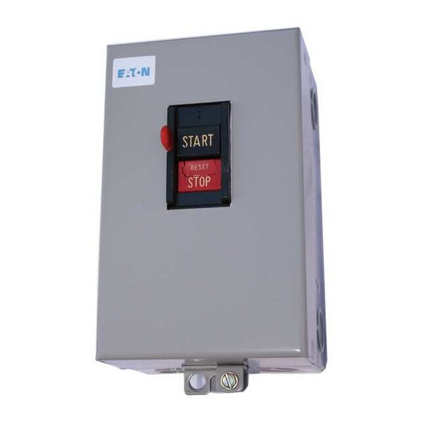 Eaton Manual Motor Starter, NEMA M-1, 3 P, 3 Phase, Push Button, 5 A B100S1CA