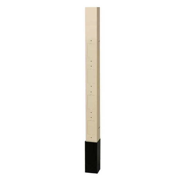 Alum Srvice Pole,Ivory,12 ft. 2"L,2.13"W