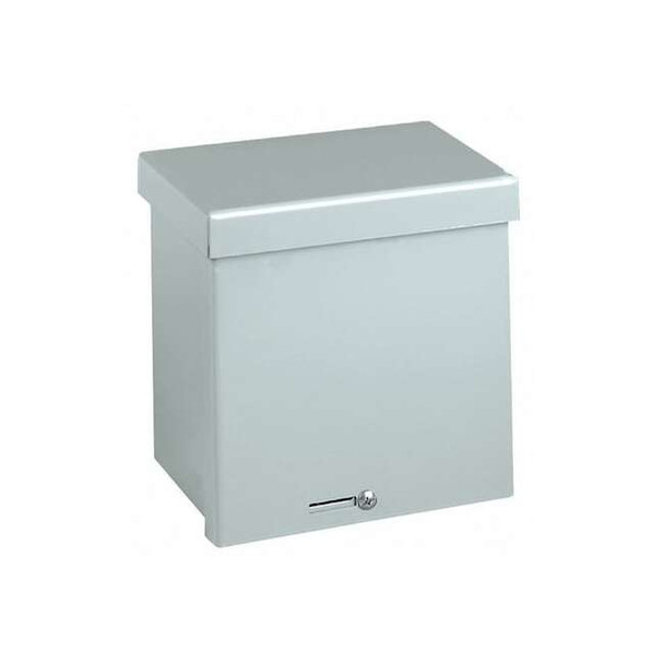 Padlockable Hasp Electrical Enclosures, 18 in H, 8 in D, 15 in W, 3R, Steel