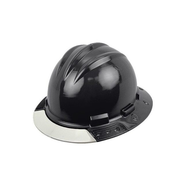 Bullard Hard Hat, Front Brim, AboveView, Black AVBKRC