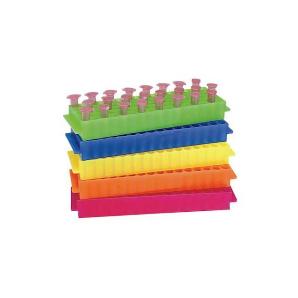 Heathrow Scientific 80-WellMicrotubeRack,YELLOW,PK5 HS29025E