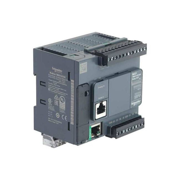 Schneider Electric Controller,24VDC,4.17in H,Ethernet,Relay TM221CE16R