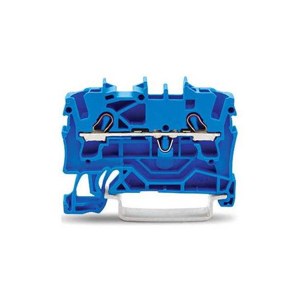 Wago Terminal Block,1.9" L,1.55" W,800V,Blue 2002-1204