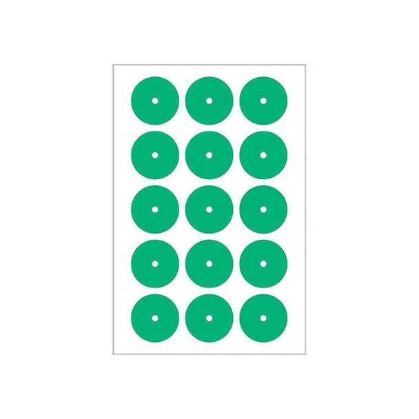 Accuform Gauge Marking Labels,2" dia.,Green,PK15 GML102GN