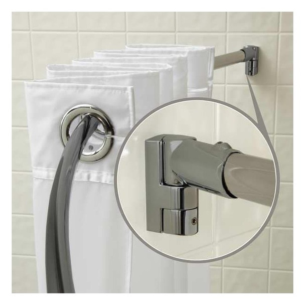 Wingits Curved Shower Rod,Satin,57In,9 Proj,PK6 WOCSN5SP