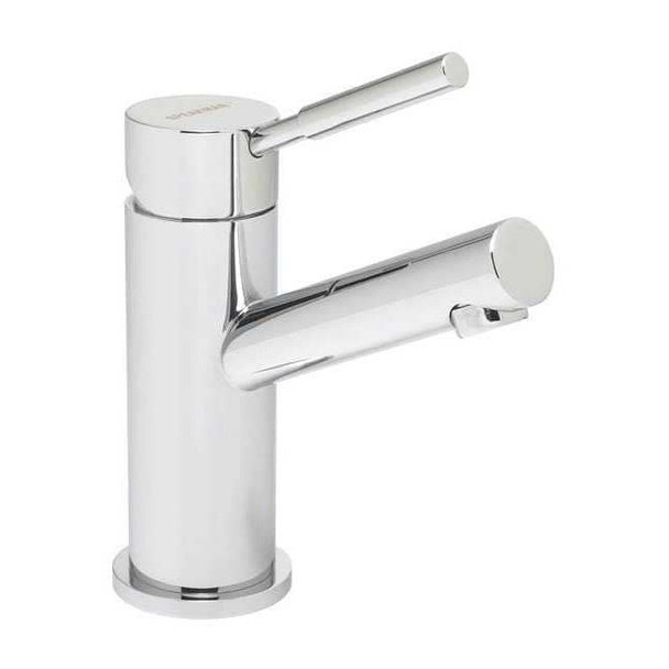 Manual Angled Straight Bathroom Faucet, Single Hole Mount, Chrome 1 Hole