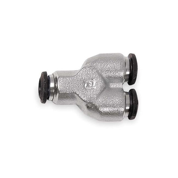Aignep Usa Push to Connect Fitting, Brass, Silver 50310N-10