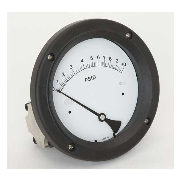 Midwest Instrument Pressure Gauge,0 to 10 psi 142-AC-00-OO-10P