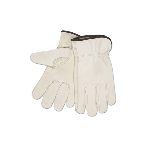 Unlined Drivers Gloves, Select Grade Cowhide, X-Large, Keystone Thumb, Beige Pack of 12