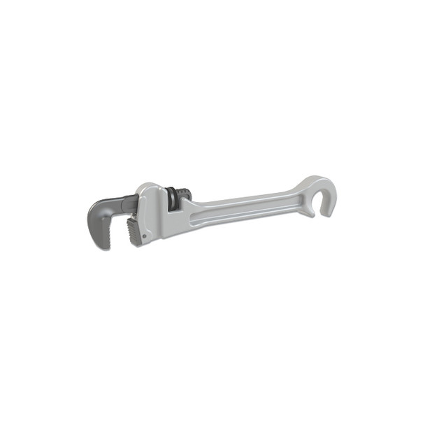 Refinery Wrench, 1/8 in to 1-1/2 in Opening, Serrated Jaw, 1/2 in Wheel Wrench Opening, Aluminum