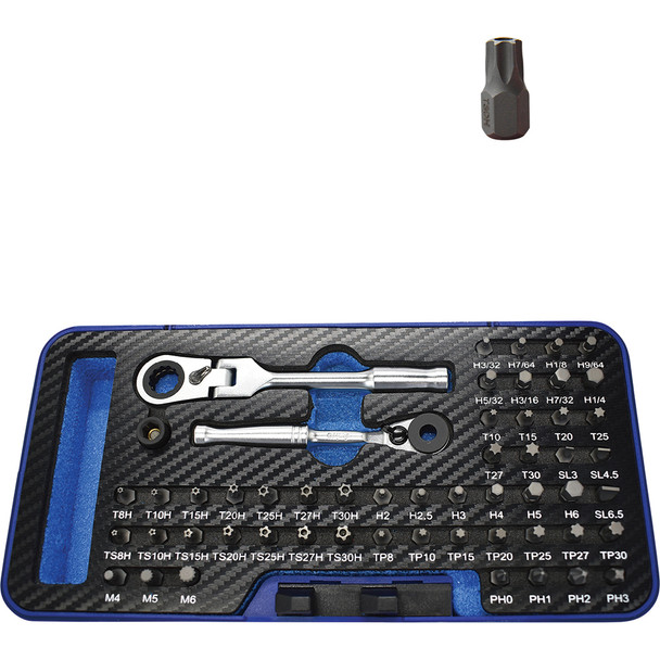 54pc Nano Bit Set w/ Reversible Flex-Head & Bit Ratchets 78154