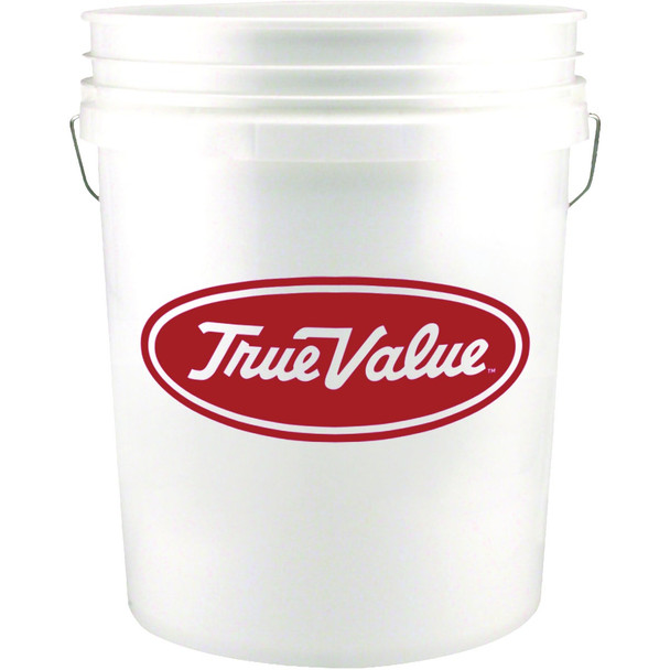 True Value 5 Gal. White Bucket with USA Flag 1067171