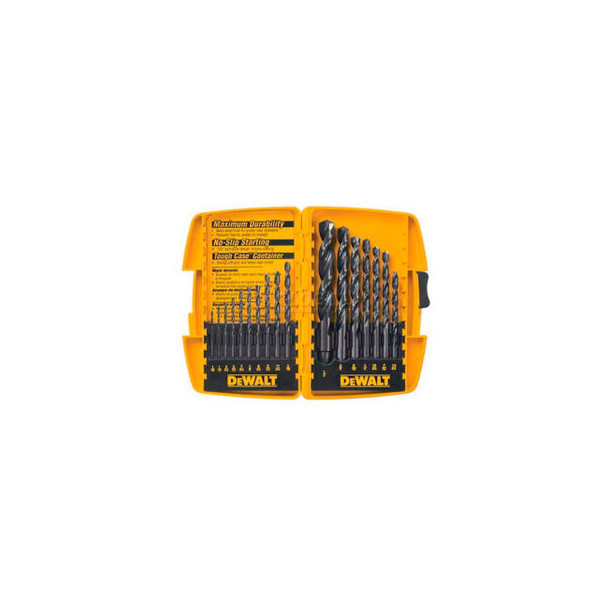 DeWalt Drill Bit Set DW1167 Black Oxide 17 Pieces 1/16"" - 1/2"" Split Point Bit