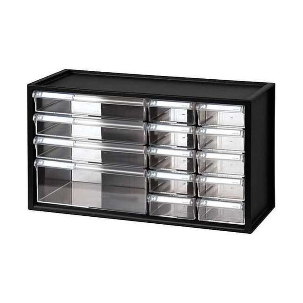 polystyrene, Compartment Cabinet, 7 in D x 9 3/4 in H x 17 3/4 in W