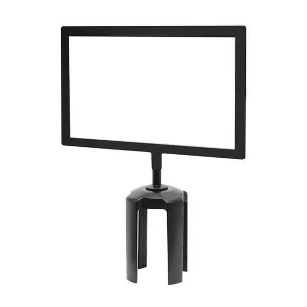 Tensabarrier Sign Holder,Metal Post,Black Finish FRAME-HDSC-33-8511HD-H