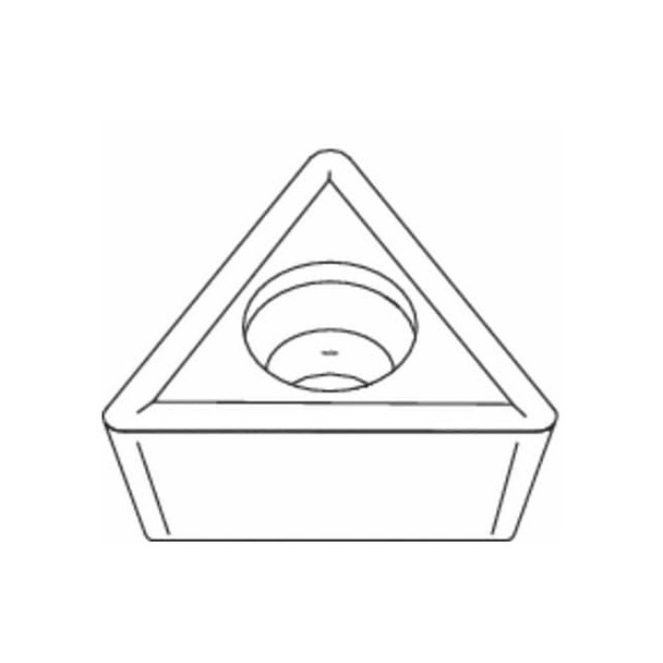 Triangle Turning Insert, Triangle, 1/2 in, TCMT, 0.0312 in, Carbide Pack of 5