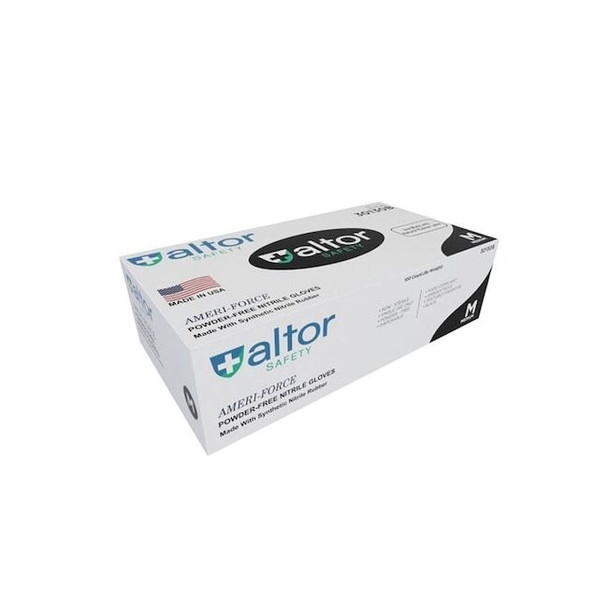 Altor Safety Disp Gloves,6ml,BLK,M, PK100 30130B