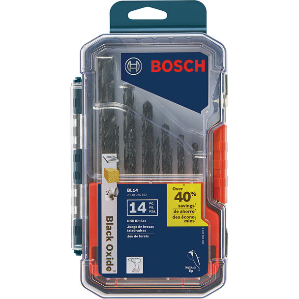 Black Oxide Metal Drill Bit Set BL14