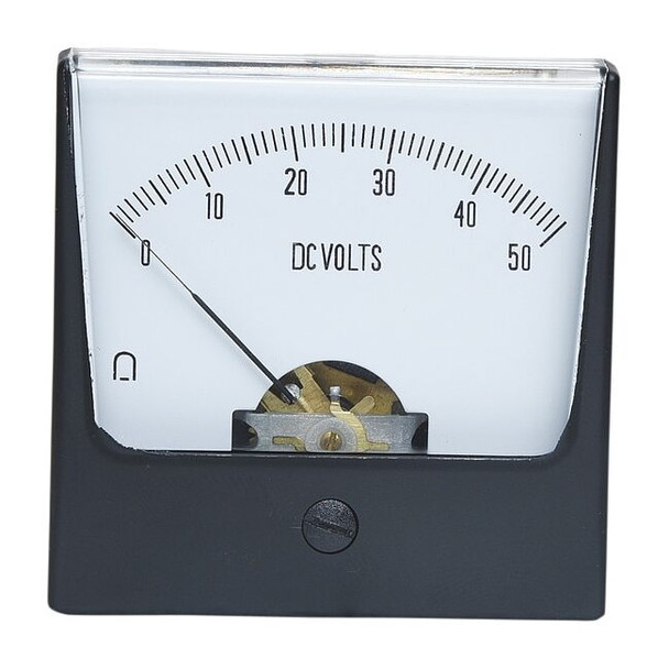 Manufacturer Varies Analog Panel Meter,DC Voltage,0-50 DC V 12G441
