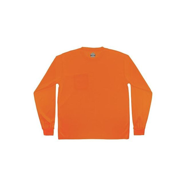 Ergodyne Hi-Vis Shirt,M,Orange,Long Sleeve 21823
