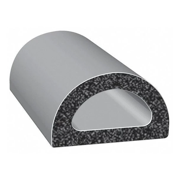 Trim-Lok Rubber Seal, D-Shaped, 0.75"W x 500 ft. X119HT-500