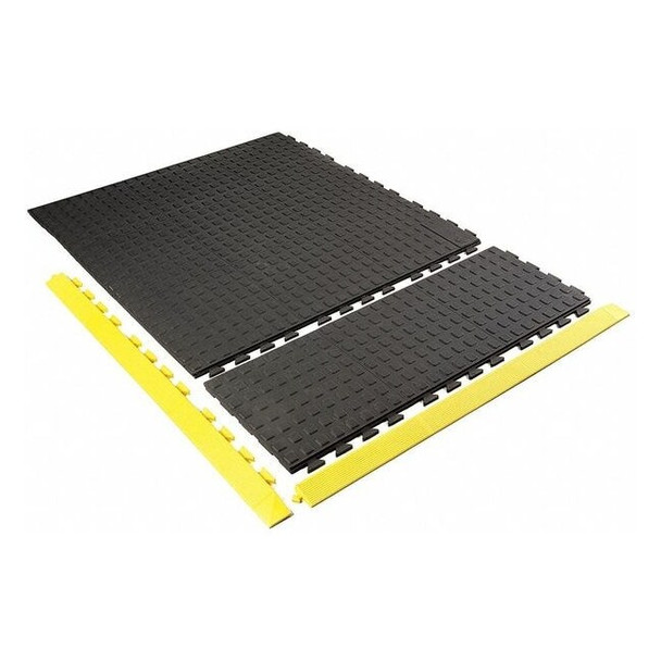 Ramp Edge with Corner, Polyurethane, 2 in W x 3 ft 3 in L, 5/8 in Thick