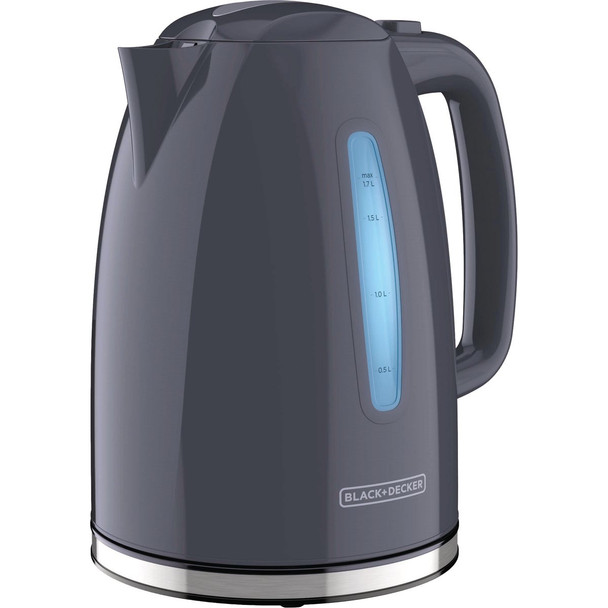 Black & Decker 1.7 Ltr. Gray Rapid Boil Electric Kettle KE1555GY