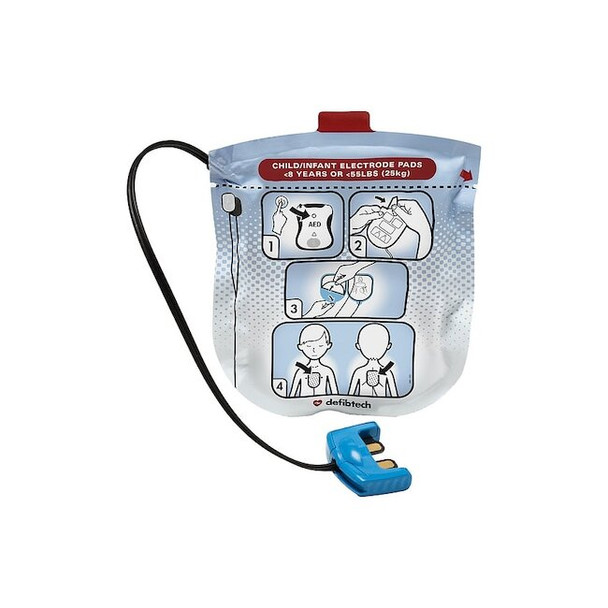 Defibtech Pediatric Electrode Pads,7 In. L,PR DDP-2002