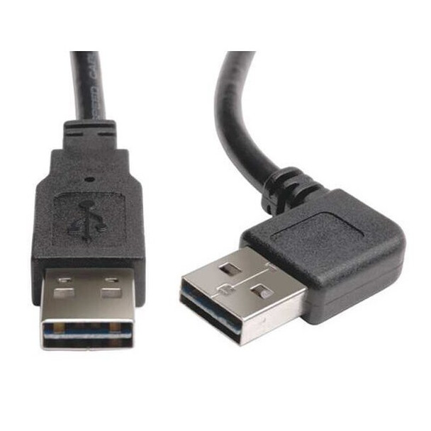 Tripp Lite Right Angle USB Cable,Black,36in L UR020-003-RA