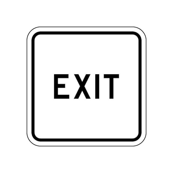 Exit Parking Sign, 18 in H, 18 in W, Aluminum, Square, English, LR7-69A-18DA