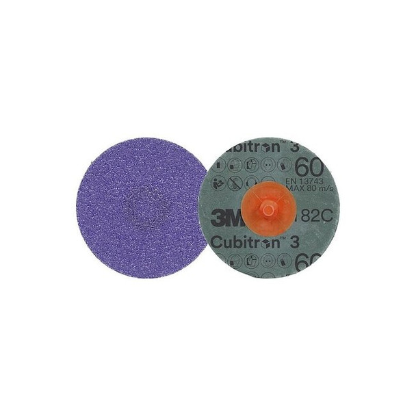 3m Cubitron Quick-Change Disc,Ceramic,3 in Dia.,PK50 7100332232