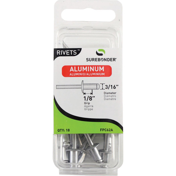 Surebonder 3/16 In. x 1/8 In. Aluminum Rivet (18-Pack) FPC62A