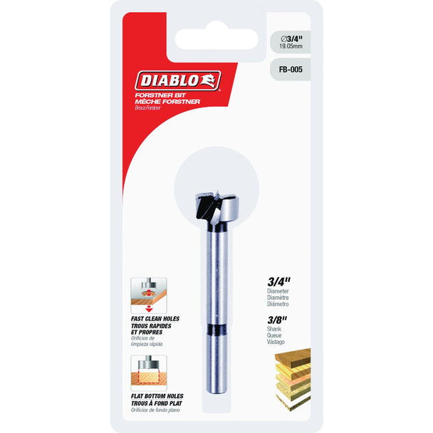Diablo 3/4 In. x 3-1/2 In. HSS Forstner Drill Bit FB-005