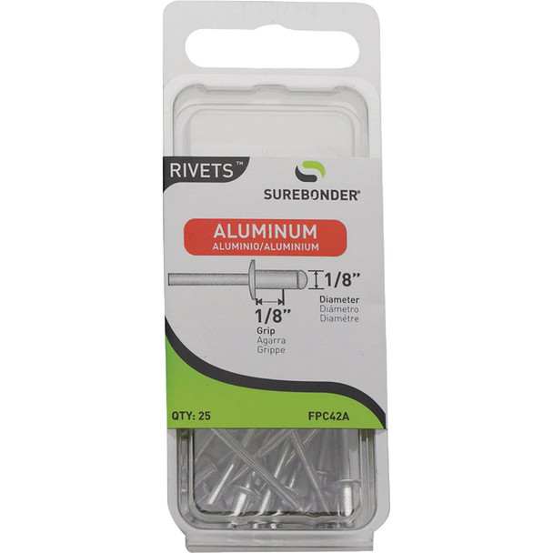 Surebonder 1/8 In. x 1/8 In. Aluminum Rivet (25-Pack) FPC42A