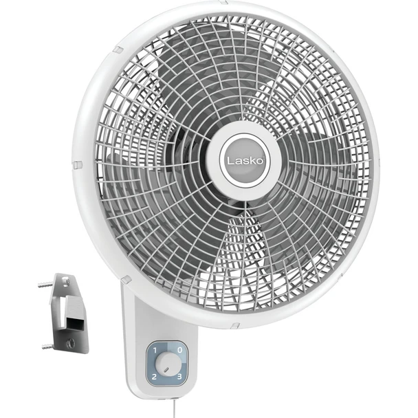 Lasko 16 In. Oscillating Wall-Mount Fan M16900