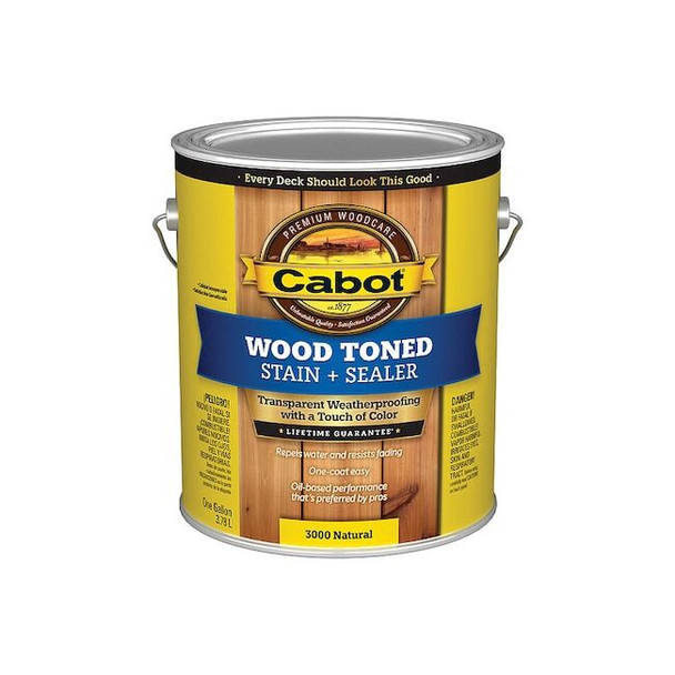 Cabot Translucent Coating Natural,Flat,1 gal. 140.0003000.007