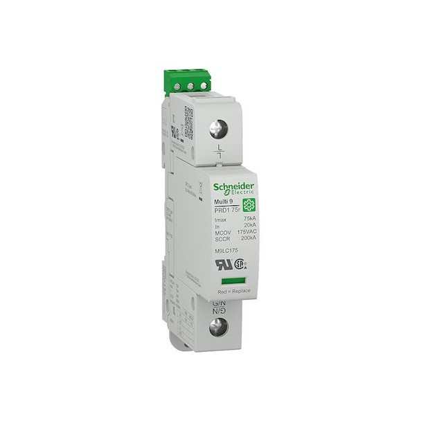 Schneider Electric Surge Arrester, 1 Phase, 120V, 1 Poles, 2 Wires M9L11120