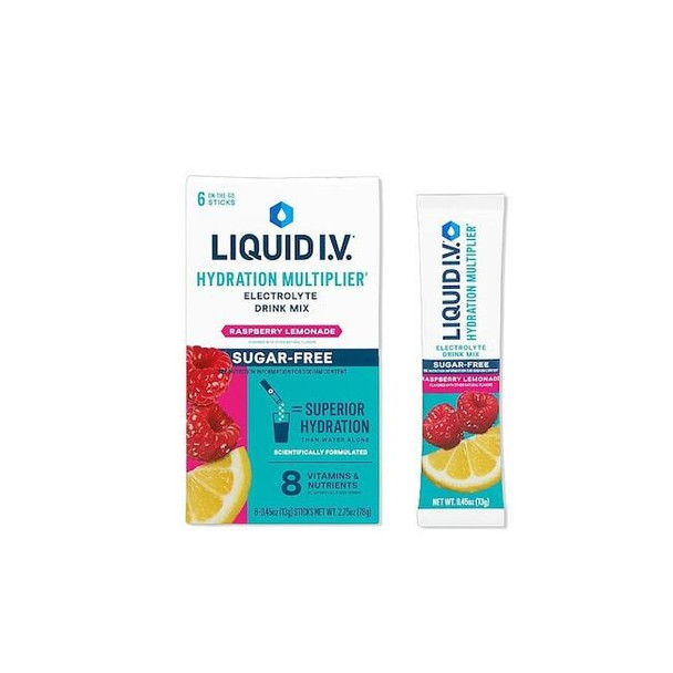 Liquid I.V. Hydration Drink Mix,Clear,13 oz,PK6 LVM-6062