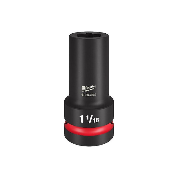 Milwaukee Tool Impact Socket,Socket Size 1 1/16",Deep 49-66-7842