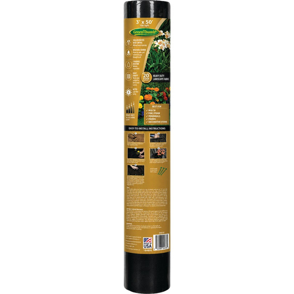 Green Thumb 3 Ft. x 50 Ft. 20 Year Landscape Fabric 304-GT