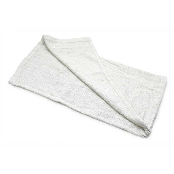 R & R Textile Terry Cleaning Towels 15" x 18", White, 4320PK Z51748