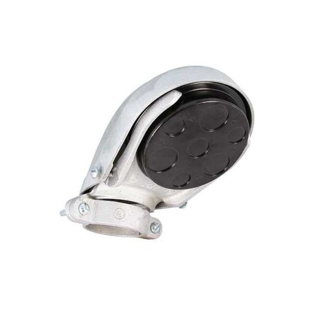Raco EMT/IMC Cap, 3-1/2 in, Snap-On, Aluminum, Plain, Natural 2414