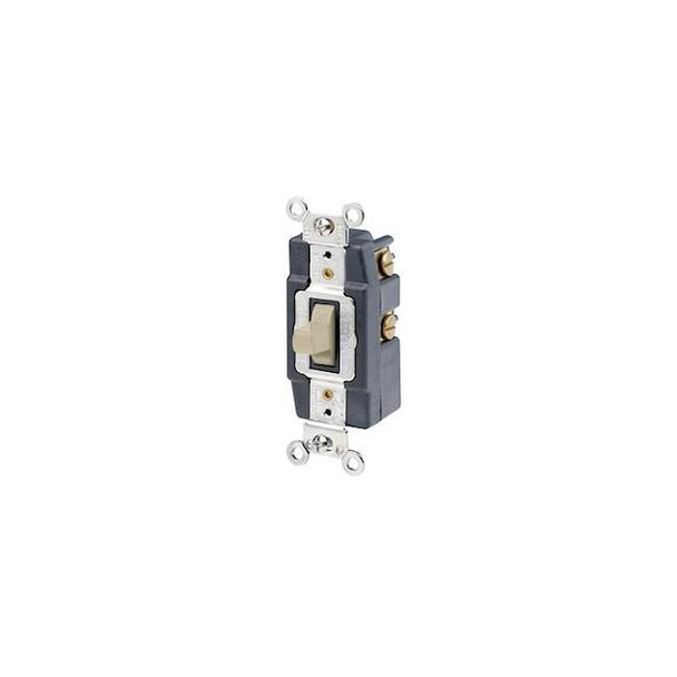 Leviton Wall Switch, 1 hp, Toggle, 20 A, Ivory 1257-I