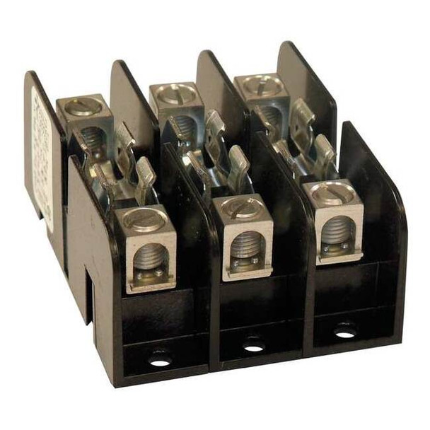 Open Fuse Block, T UL Class, 300V AC/DC Volt Rating, 3 Poles, Box Lug