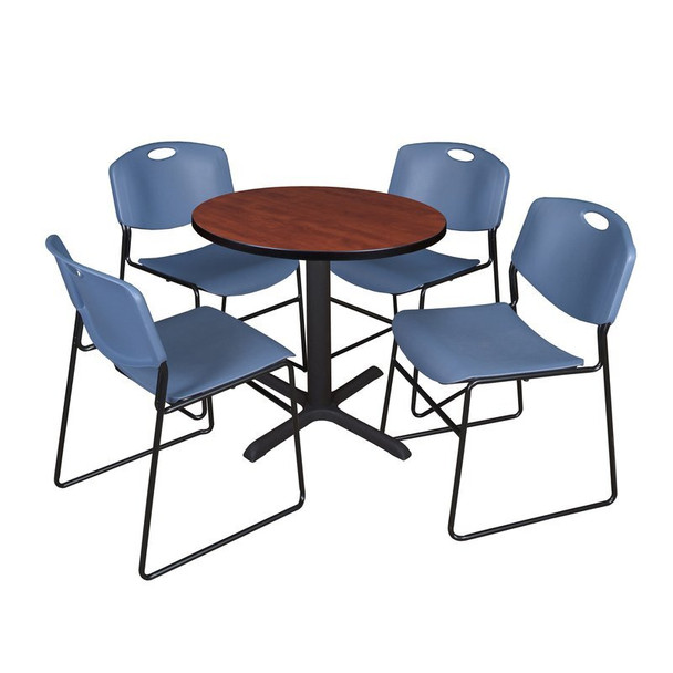 Cain Cain Round Table & Chair Set, Wood, Metal, Polypropylene Top TB30RNDCH44BE